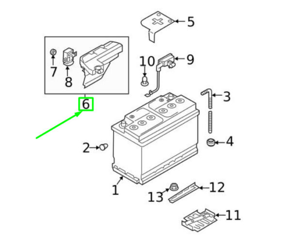 4N0915459 - NEW VOLKSWAGEN PASSAT B8 3G BATTERY CENTRAL PROTECTION 4N0915459