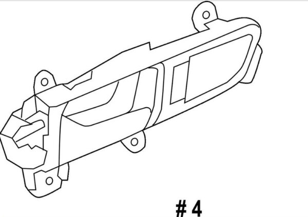 561837020 - OEM VW PASSAT 3G5 INTERIOR INSIDE RIGHT DOOR HANDLE 561837020 AUBN GENUINE