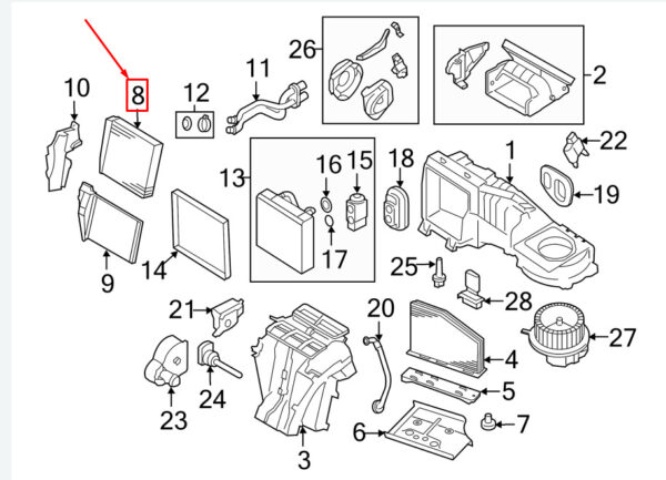 5C0819031 - NEW VW GOLF VI VARIANT AJ MK6 HVAC HEATER CORE 5C0819031 ORIGINAL