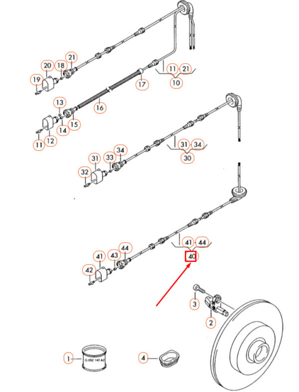 5C0927904C - NEW VW JETTA A6 MK6 REAR RIGHT SPEED SENSOR CABLE HARNESS 5C0927904C ORIGINAL