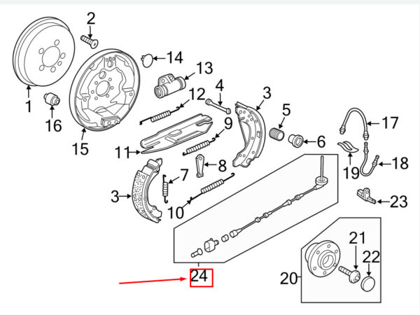 5C0927904E - NEW VW JETTA MK6 16 REAR RIGHT ABS SENSOR WIRING HARNESS 5C0927904E ORIGINAL