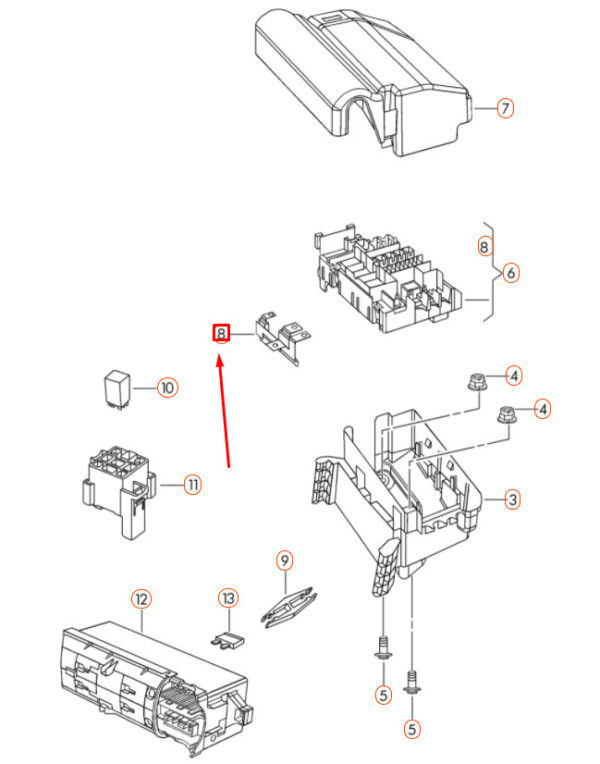 5C0937629B - NEW VOLKSWAGEN JETTA A6 MK6 MULTI-FUSE 5C0937629B ORIGINAL
