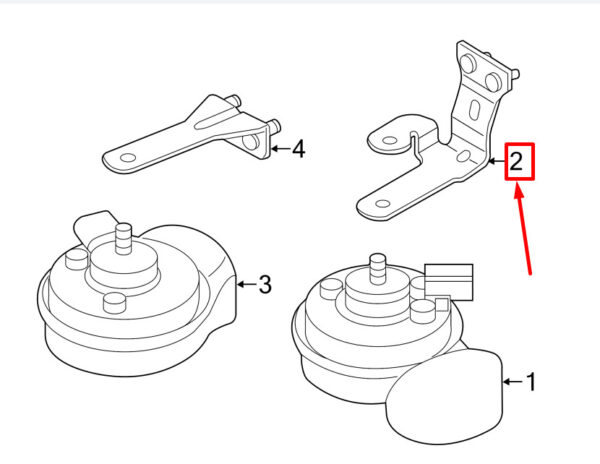 5C0951181F - NEW VW BEETLE 5C RIGHT HIGH NOTE HORN BRACKET 5C0951181F ORIGINAL