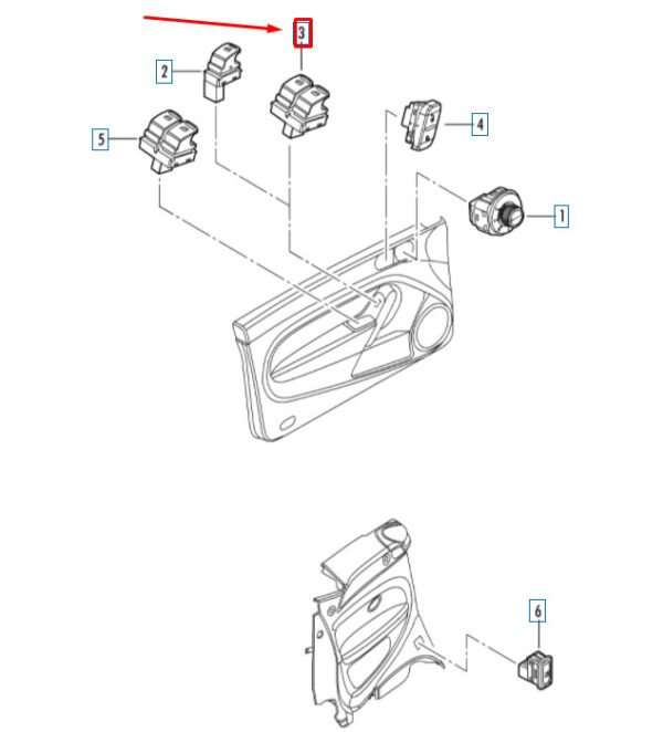 5C3959857DIFZ - NEW VW BEETLE CABRIO A5 FRONT LEFT DOOR WINDOW SWITCH LHD 5C3959857DIFZ ORIGINAL
