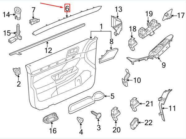 5C6867440A3H5 - NEW VW JETTA MK6 16 FRONT RIGHT DOOR MOLDING 5C6867440A3H5 ORIGINAL