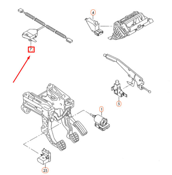 5C6953236B - NEW VOLKSWAGEN JETTA A6 MK6 FRONT LID LOCK CONTACT SWITCH 5C6953236B ORIGINAL