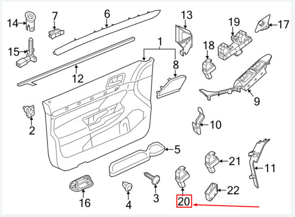 5C6962125REH - NEW VW JETTA MK6 16 FRONT LEFT DOOR LOCKING SWITCH 5C6962125REH ORIGINAL