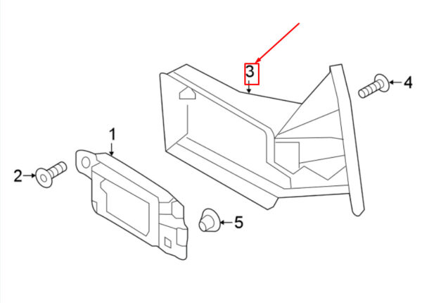 5C6971301A - NEW VW JETTA MK6 16 RIGHT BLIND SPOT CONTROL UNIT BRACKET 5C6971301A ORIGINAL