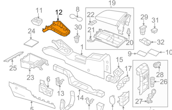 5C786348782V - VW Jetta MK6 center console front panel LHD 5C786348782V NEW REAL