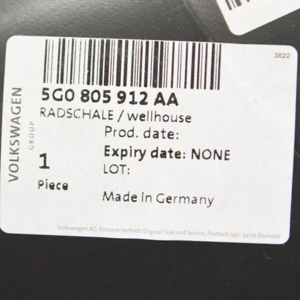 5G0805912AA - VW GOLF MK7 SPORTSVAN Wheel Arch Front Right Inner 5G0805912AA NEW