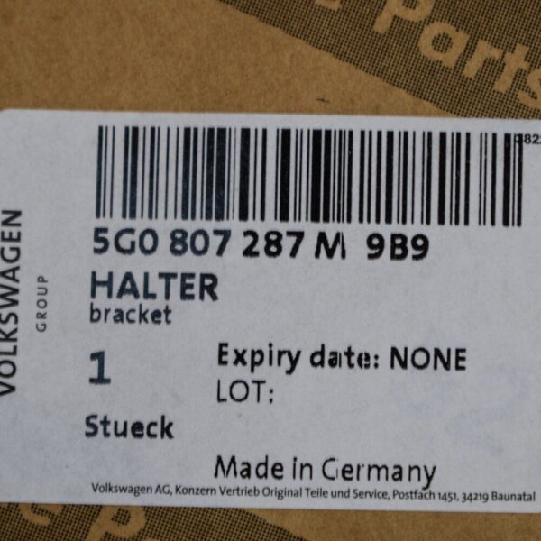 5G0807287M9B9 - Volkswagen Golf 7 license plate holder 5G0807287M9B9 new