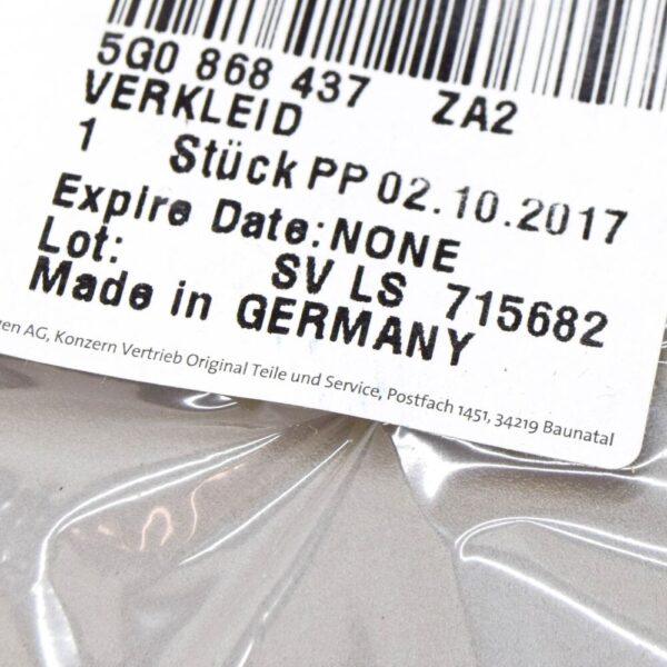 5G0868437ZA2 - Volkswagen Golf 5G MK7 rear-view mirror trim 5G0868437ZA2 NEW