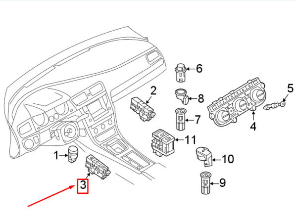 5G1927137AAWZU - NEW VW GOLF VII 5G MK7 LEFT CENTER CONSOLE SWITCH 5G1927137AAWZU ORIGINAL
