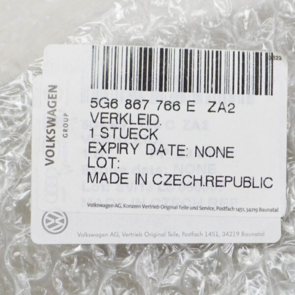 5G6867766E - VOLKSWAGEN GOLF 5G MK7 wheelhouse trim right 5G67766EZA2 new