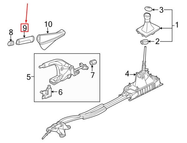 5GM711503BKLA - NEW VW GOLF VII 5G MK7 PARKING BRAKE PEDAL RELEASE HANDLE 5GM711503BKLA