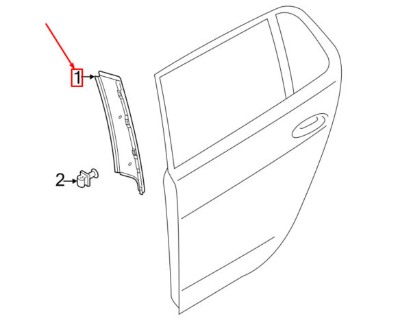 5GM839901A041 - NEW VW GOLF VII 5G MK7 REAR LEFT DOOR MOLDING 5GM839901A041 ORIGINAL