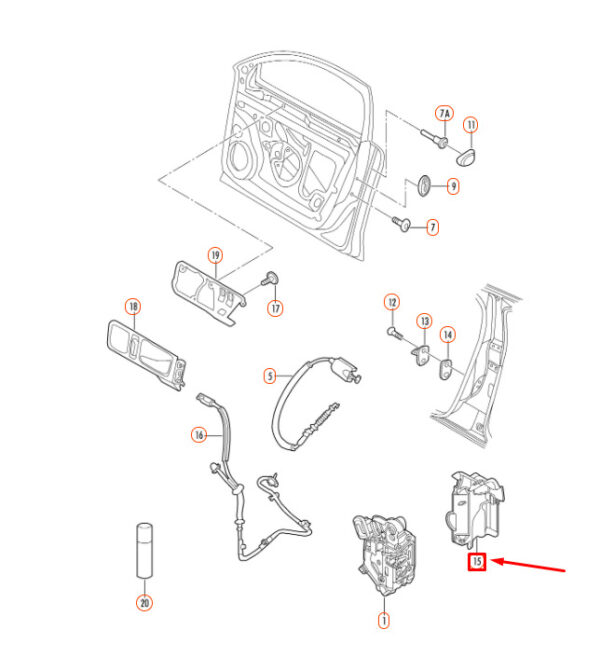 5K0837350B - NEW VOLKSCAR JETTA A5 FRONT RIGHT DOOR LOCK COVER CAP 5K0837350B ORIGINAL