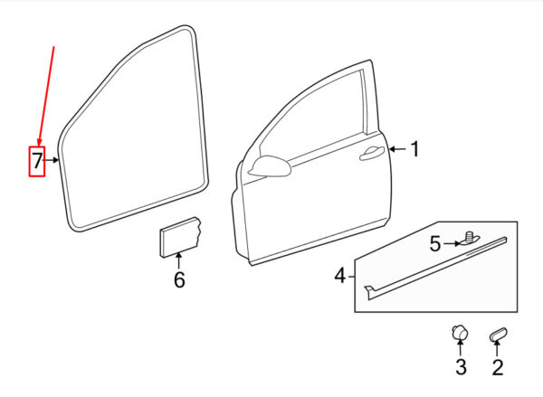 5K3867911C9B9 - NEW VW GOLF VI 5K MK6 FRONT INNER TURG GASKET 5K3867911C9B9 ORIGINAL
