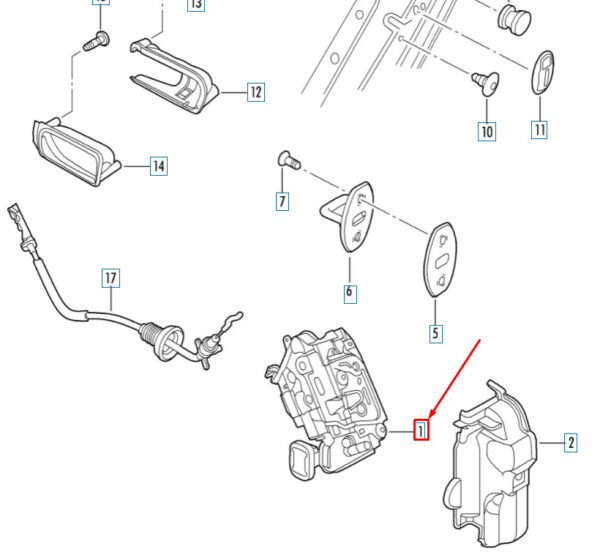 5K4839016AH - NEW VOLKSWAGEN GOLF 5G MK7 REAR RIGHT DOOR LOCK 5K4839016AH ORIGINAL