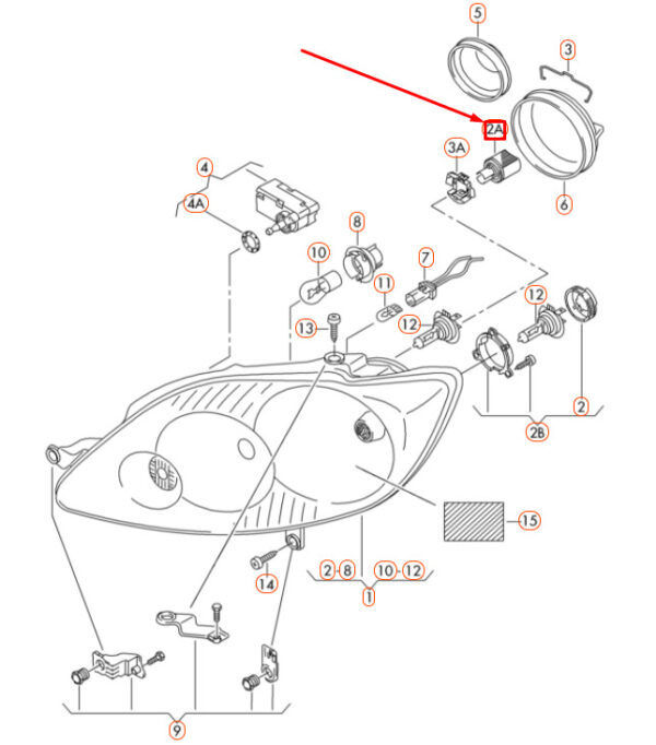 5M0941109A - NEW VOLKSWAGEN GOLF PLUS FRONT HEADLIGHT BULB HOLDER 5M0941109A ORIGINAL