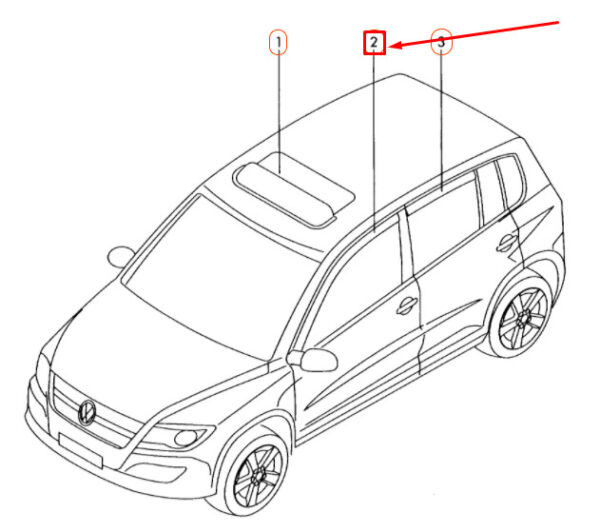 5N0072193 - Volkswagen Tiguan 5N MK1 Front Door Wind Repellent Set, 5N0072193, Original Part