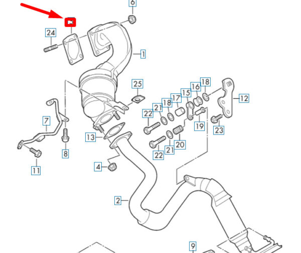 5N0253115 - NEW VOLKSWAGEN BEETLE A5 CATALYST SEAL 5N0253115 ORIGINAL