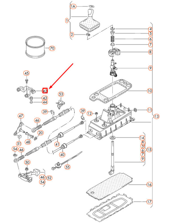 5N0711789B - NEW VW SHARAN 7N SHIFT TRANSMISSION CHOICE MECHANISM SYSTEM 5N0711789B ORIGINAL