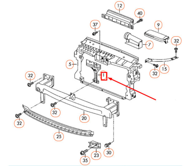 5N0805567B - Volkswagen TIGUAN 5N MK1 Radiator Lock Support Holder 5N0805567B NEW REAL