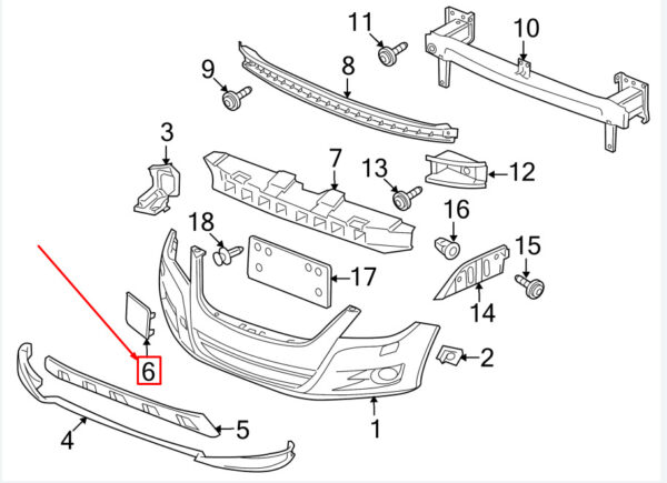 5N0807241AGRU - VW TIGUAN 5N towing hook cover front 5N0807241AGRU NEW ORIGINAL