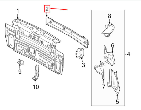 5N0813309 - NEW VW TIGUAN 5N REAR BODY CROSSMEMBER 5N0813309 ORIGINAL
