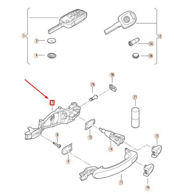 5N0839885H - NEW VW JETTA A6 FRONT LEFT EXTERIOR DOOR HANDLE MOUNTING BAR 5N0839885H ORIGINAL