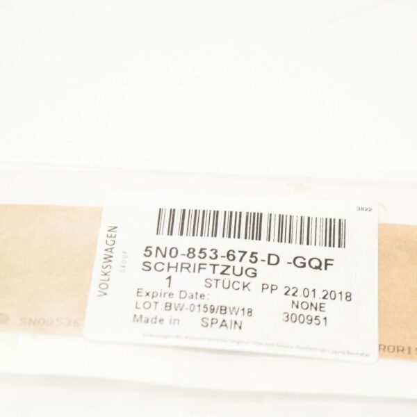 5N0853675DGQF - NEW VOLKSWAGEN EOS REAR INSCRIPTION EMBLEM BADGE 5N0853675DGQF