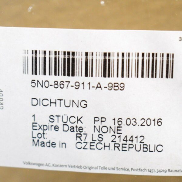 5N0867911A9B9 - VOLKSWAGEN TIGUAN MK2 rubber seal front left door 5N0867911A9B9 2016 NEW