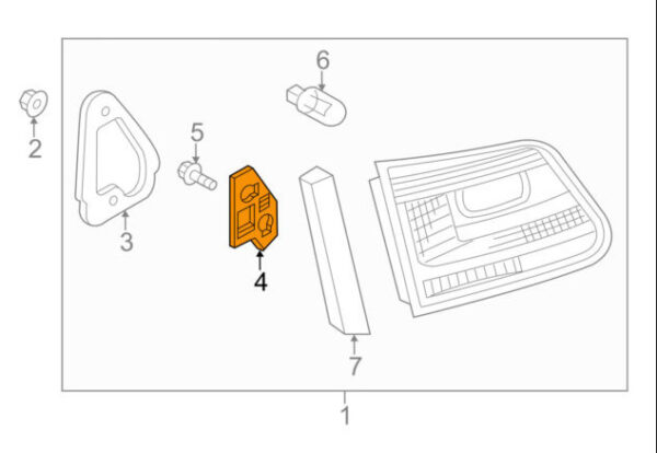 5N0945259A - New VOLKSWAGEN TIGUAN 5N Rear Left Tail Light Bulb Holder 5N0945259A