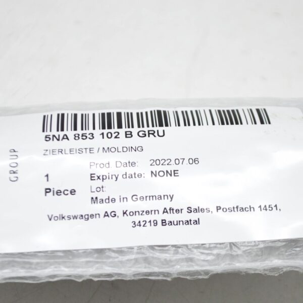5NA853102BGRU - NEW VOLKSWAGEN TIGUAN AD FRONT RIGHT BUMPER MOLDING 5NA853102BGRU