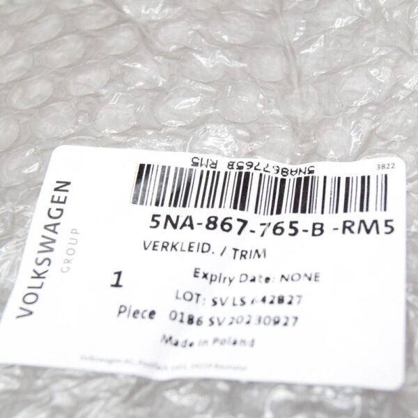 5NA867765B - VW Tiguan AD MK2 wheelhouse column trim left 5NA867765BRM5 NEW ORIGINAL