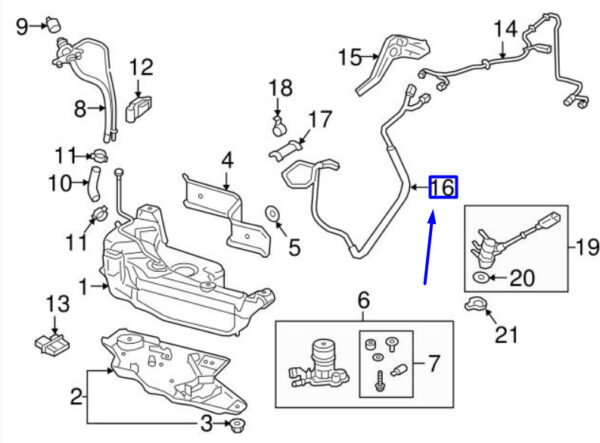 5Q0131984AF - NEW VOLKSWAGEN GOLF 5G MK7 EXHAUST FLUID INJECTOR FEED LINE 5Q0131984AF