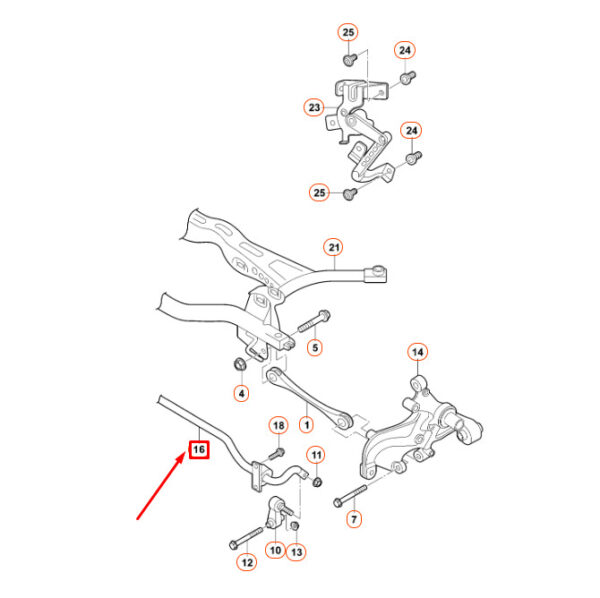 5Q0511305BA - New Genuine VW GOLF MK 7 13-16 PASSAT 15-16 Anti Roll Bar 5Q0511305BA OEM