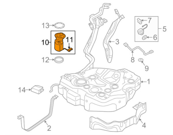 5Q0919051BK - Volkswagen GOLF MK7 Fuel Delivery Unit 5WA919051P NEW GENUINE