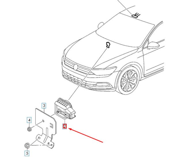 5Q0951605A - VOLKSWAGEN PASSAT B8 theft warning system electronic siren 5Q0951605A NEW