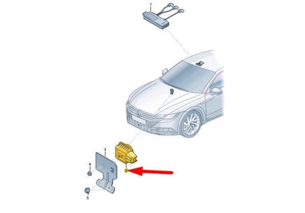 5Q0951605B - Volkswagen ARTEON 3H7 Electronic Siren 5Q0951605B NEW GENUINE