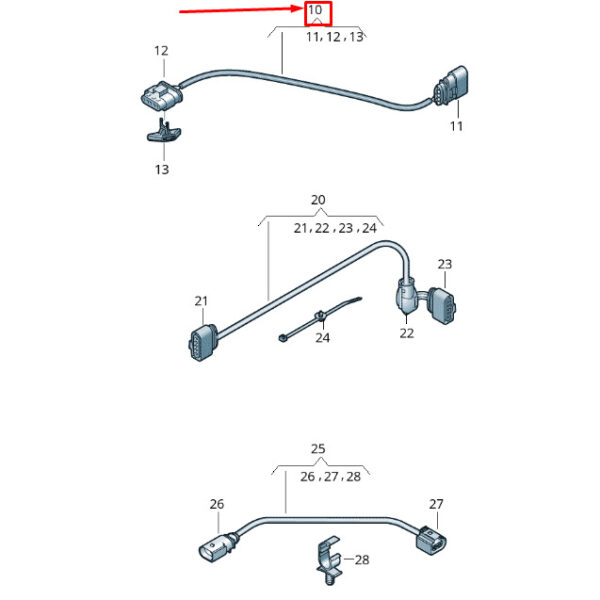 5Q0971166 - NEW VW T-ROC A11 FOUR-WHEEL COUPLING ADAPTER CABLE HARNESS 5Q0971166