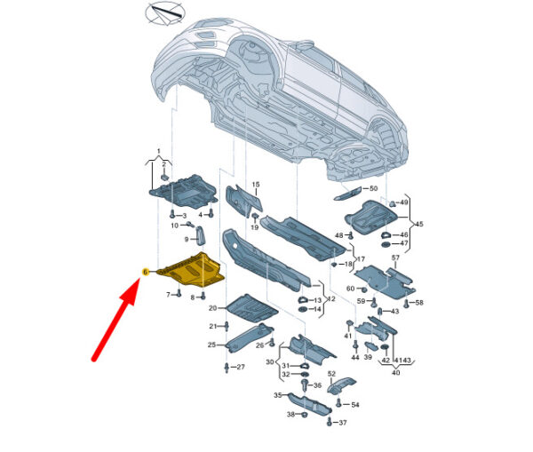 5QF825902B - NEW VOLKSWAGEN TIGUAN AD MK2 UNDERBODY UNTERRUN BAR 5QF825902B ORIGINAL