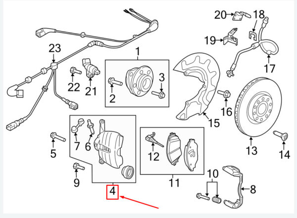 5QM615124 - NEW VW GOLF VII 5G MK7 FRONT RIGHT BRAKE CALIPER 5QM615124 ORIGINAL