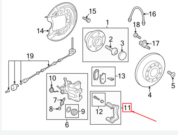 5QM615425B - NEW VW GOLF VII 5G MK7 REAR LEFT BRAKE CALIPER 5QM615425B ORIGINAL