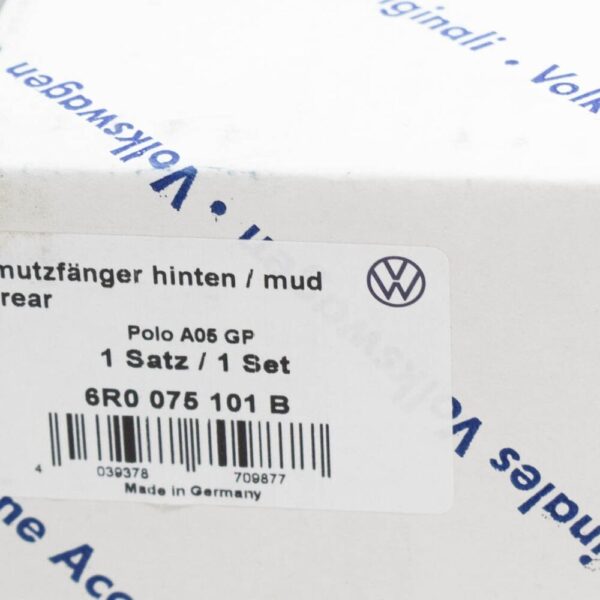 6R0075101B - VW POLO 6R.6C Rear Mud Flaps Set 6R0075101B NEW GENUINE