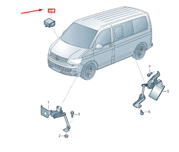 6R0907357CZ08 - New VW TRANSPORTER T6 Corner.Light Headlight Range Control 6R0907357CZ08