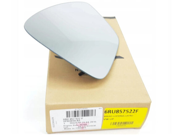 6RU857522F - NEW VW SEAT SKODA MIRROR GLASS CONVEX WITH BACKING PLATE 6RU857522F GENUINE