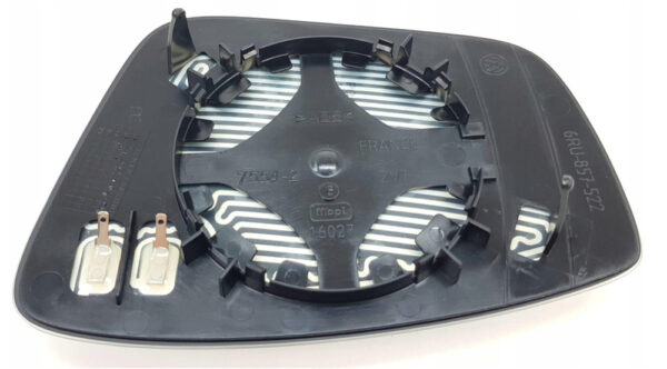 6RU857522F - NEW VW SEAT SKODA MIRROR GLASS CONVEX WITH BACKING PLATE 6RU857522F GENUINE