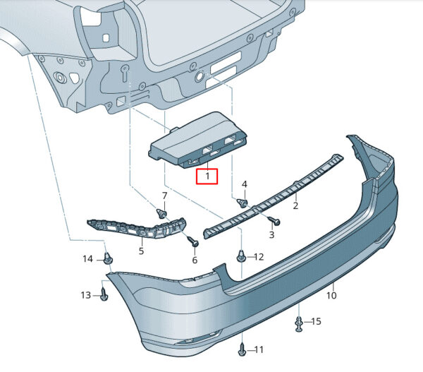 6RW807251A - NEW VOLKSWAGEN AMEO REAR BUMPER RIGHT SIDE FOAM 6RW807251A